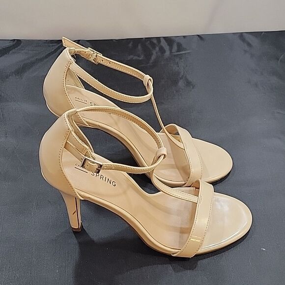 CALL IT SPRING WOMEN'S ANKLE STRAP STILETTOS OPEN ROUND TOE HEELED SANDALS - Picture 8 of 14